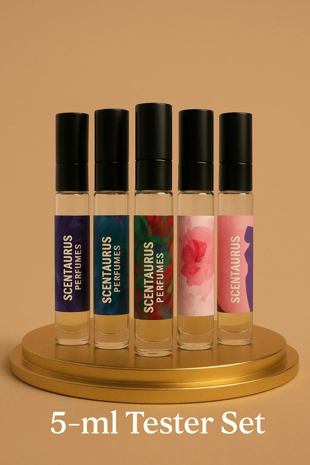 SCENTAURUS Perfumes 5ml Pocket Perfume Set for Men – Long Lasting 6-8 Hours | 5 Different Fragrances | Travel Friendly Mini Perfume Tester Pack