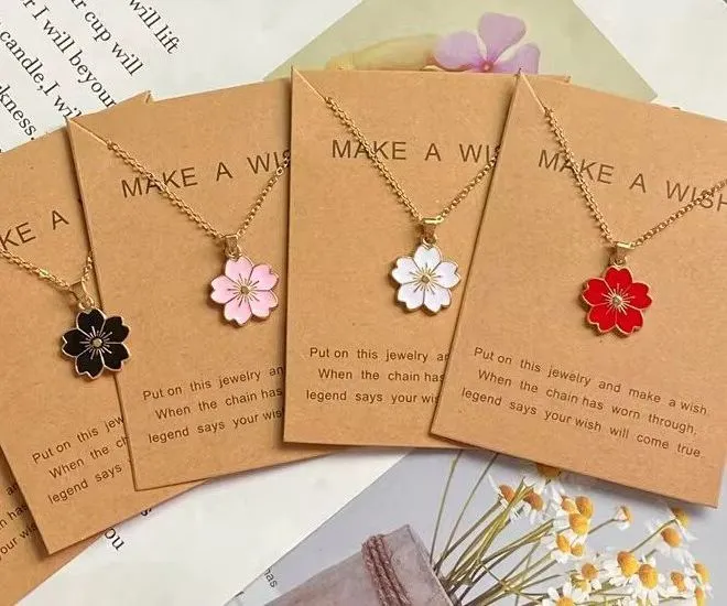 Enacolor Korean New Daisy Sunflower Pendant Necklace Ins Girl Accessories