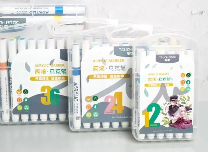12/24/36pcs Touch Migo Acrylic Marker Art Supplies for Kids and Adults KS