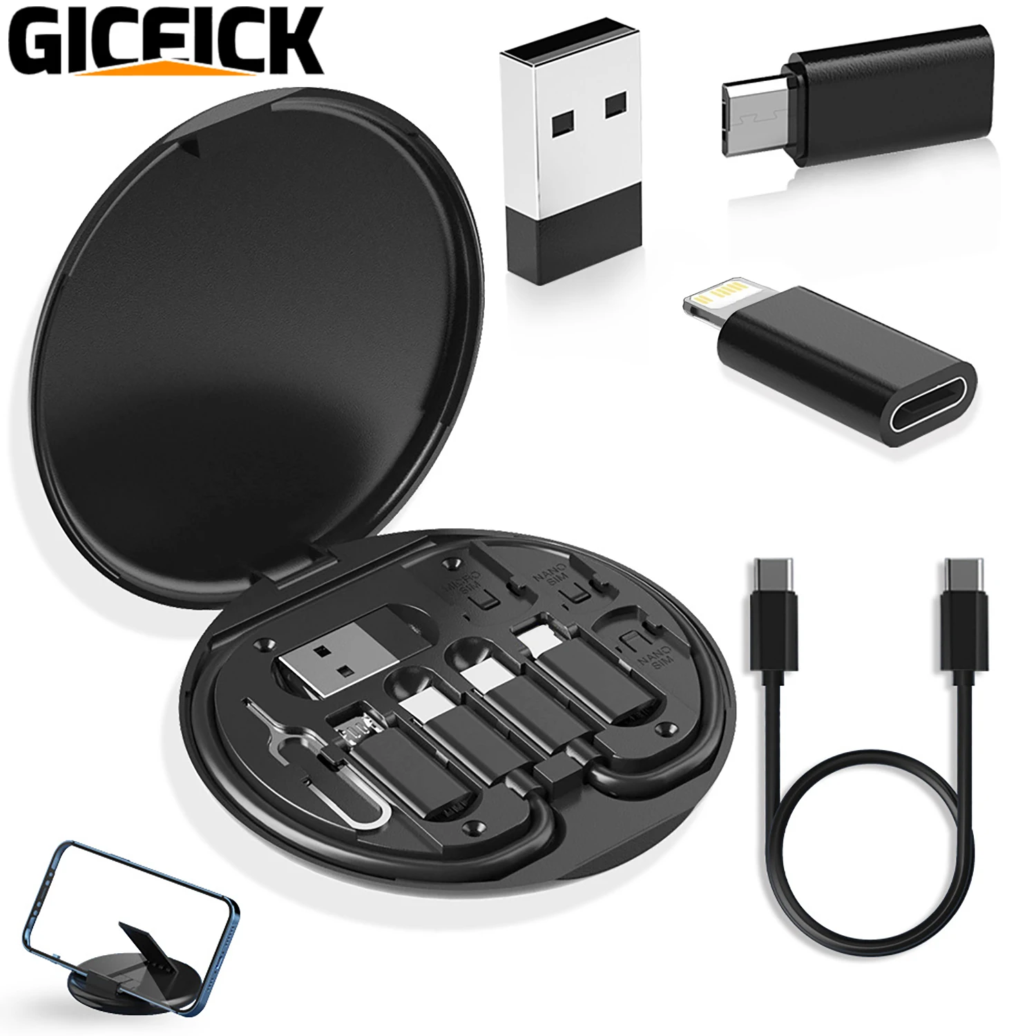Amplifier Hub Branded Extreme 60 Watt Fast Charging Cable Set Type-C Micro USB Mobile Phone Data Cable USB Charger Set Storage Box Suitable For Huawei Xiaomi Apple
