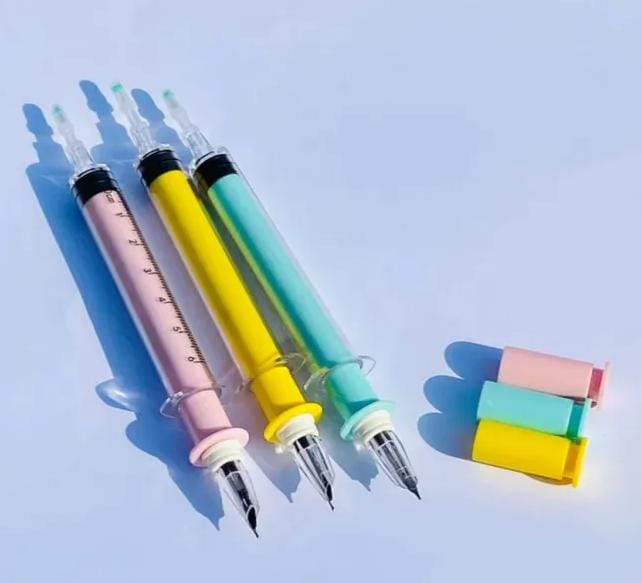 Stationery Lovers-Syringe_Style Pen With Colorful Body Smooth Ink Flow Fountain Pen With Cartridge-2313