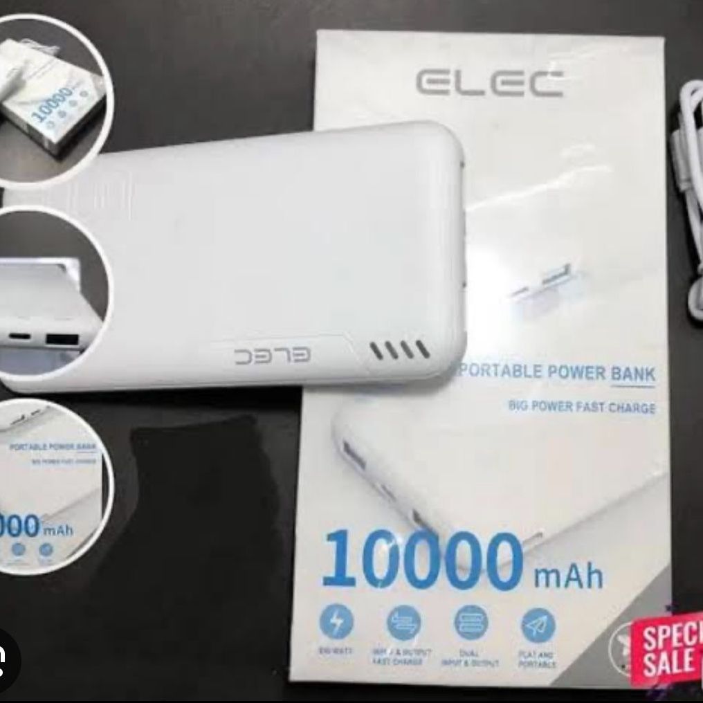 ELEC 10000mAh Power Bank with 2 USB Ports for Fast Charging - Compatible with iPhone, Samsung, Xiaomi, and Android Devices