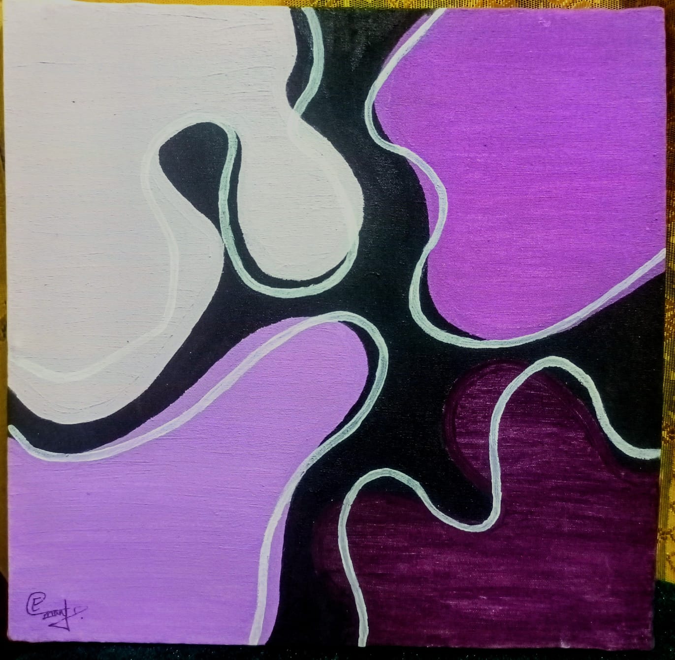 Hand made painting without frame