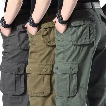 cargo Trousers men 6 pocket summer casual style