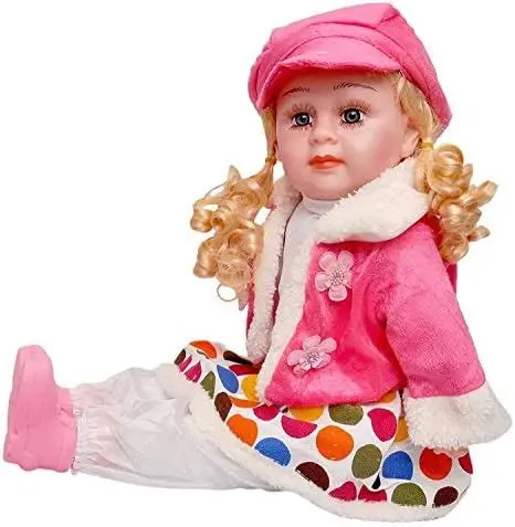 5 Poems Doll, Singing Soft Push Stuffed Doll Baby Girl Toy