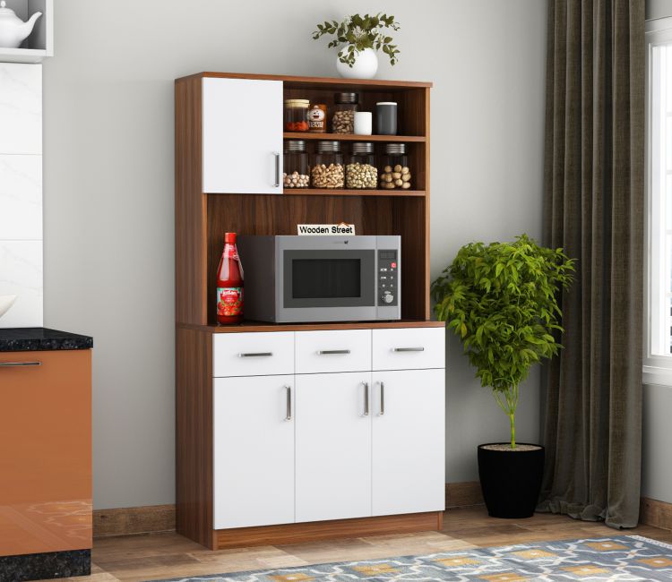 customized modern wooden kitchen cabinet oven cabinet kitnchen 3 compartement & extra storage