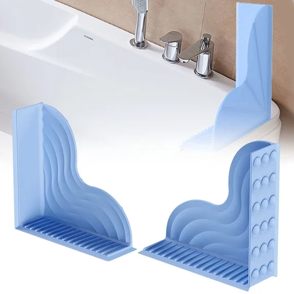 Kitchen Sink Splash Guard with Sponge Holder & Drain Rack | Silicone Sink Water Splash Protector | Multi-Purpose Sink Organizer