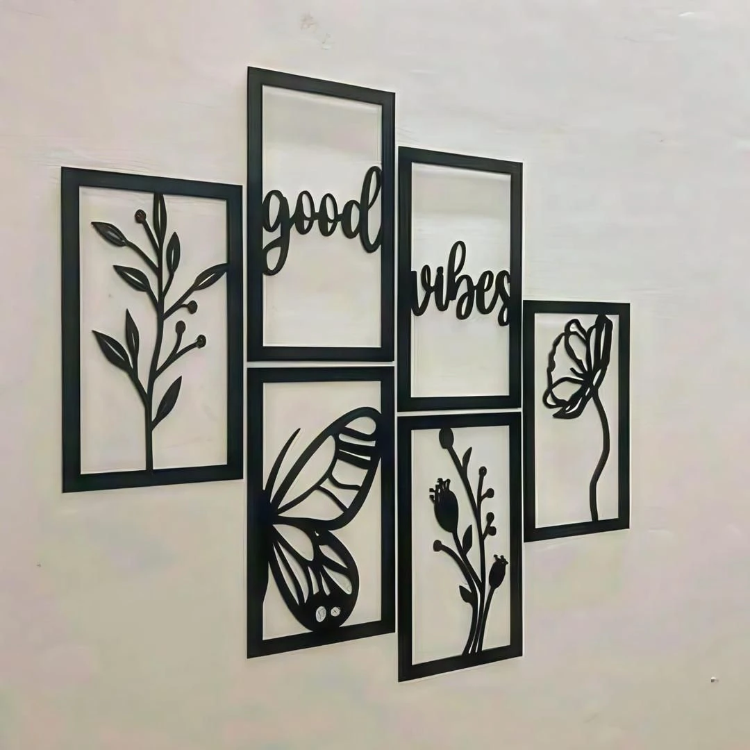 Lifestyle Glory Brand “Good Vibes” Butterfly & Floral Wall Art